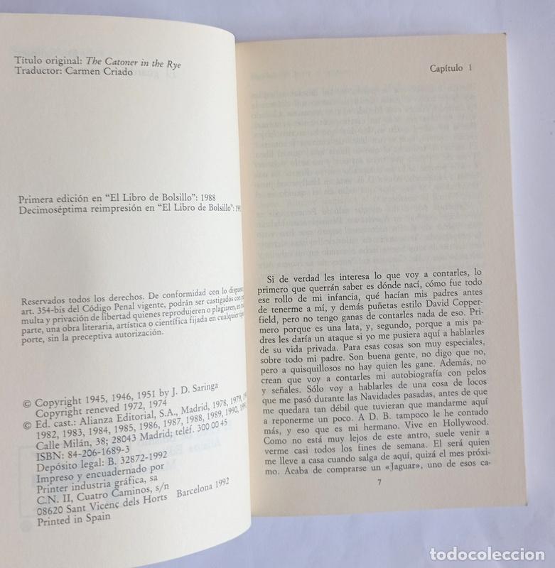 Libros de segunda mano: EL GUARDIAN ENTRE EL CENTENO - J. D. SALINGER - Foto 4