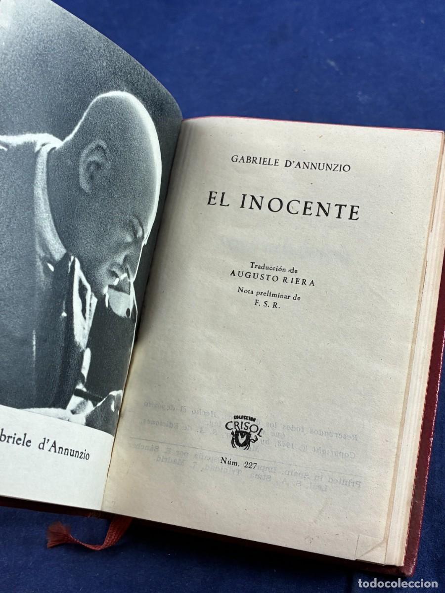 Libros de segunda mano: El inocente Gabriele D&rsquo;Annunzio 1948 Aguilar buen estado. Colecci&oacute;n Crisol 227