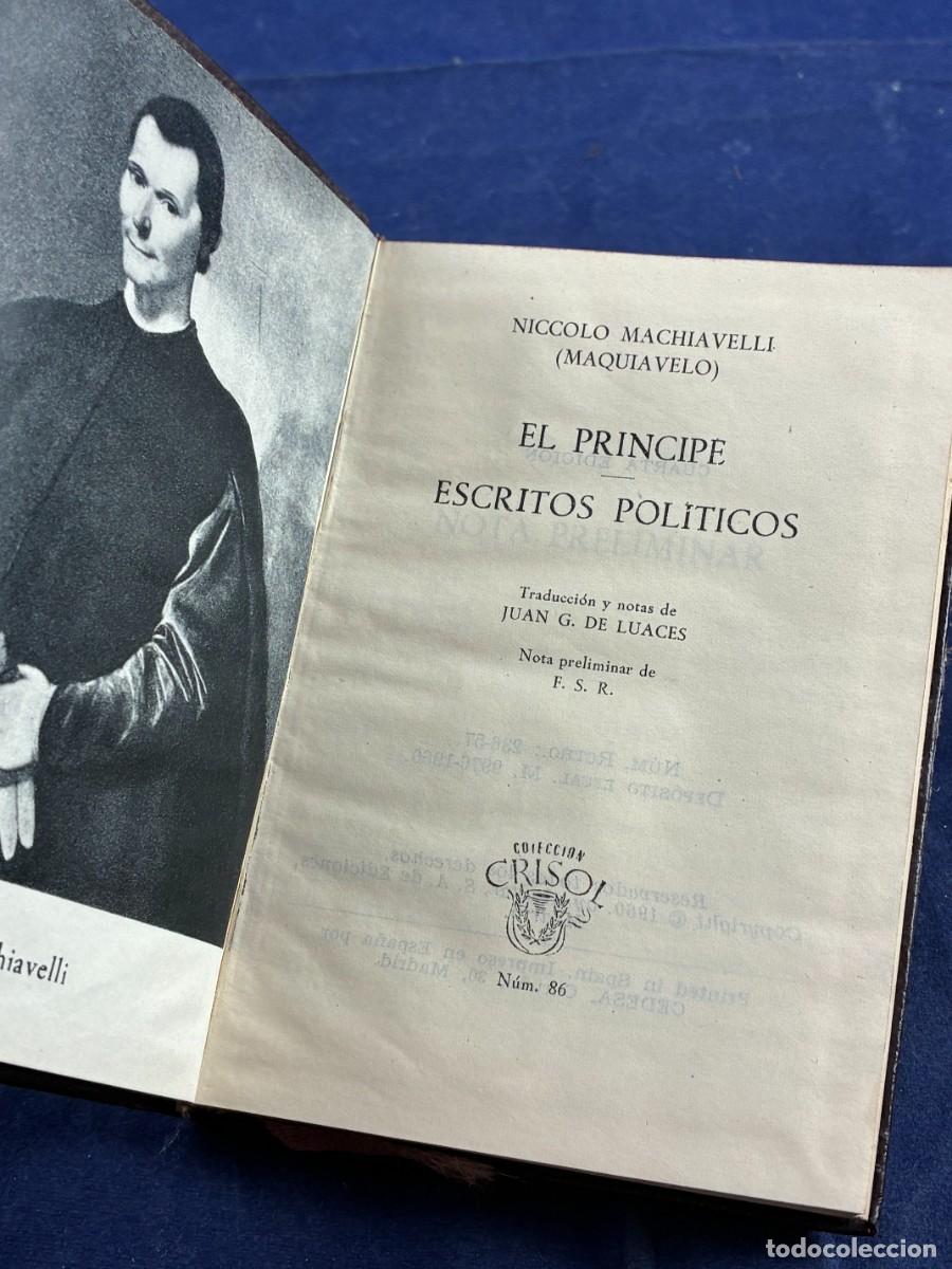 Libros de segunda mano: El pr&iacute;ncipe Maquiavelo 1960 Aguilar buen estado. Colecci&oacute;n Crisol 86
