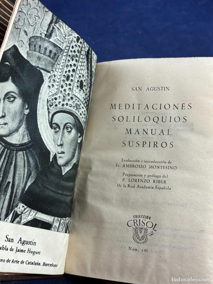 Libros de segunda mano: Meditaciones Soliloquios San Agust&iacute;n 1958 Aguilar buen estado. Colecci&oacute;n Crisol 148