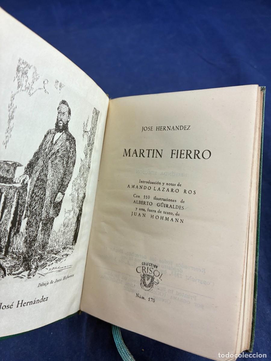 Libros de segunda mano: Mart&iacute;n Fierro Jos&eacute; Hern&aacute;ndez 1953 Aguilar buen estado. Colecci&oacute;n Crisol 170