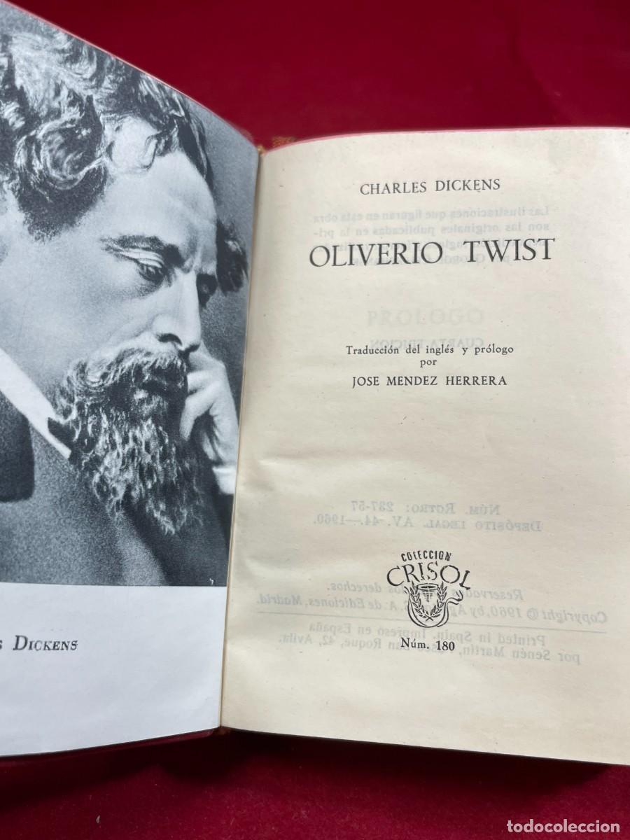 Libros de segunda mano: Oliverio Twist Charles Dickens Aguilar Crisol 180 1960 Libro Miniatura en Piel