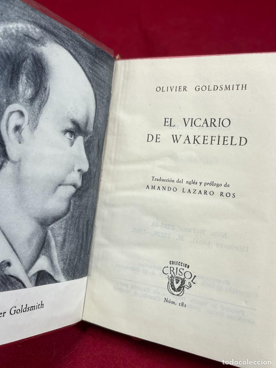 Libros de segunda mano: El Vicario de Wakefield Oliver Goldsmith Aguilar Crisol 181 1960 Libro Miniatura Piel