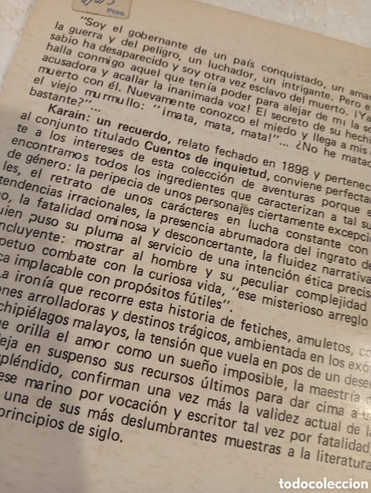 Libros de segunda mano: JOSEPH CONRAD. KARAIN, UN RECUERDO. LAERTES. 1980 - Foto 3