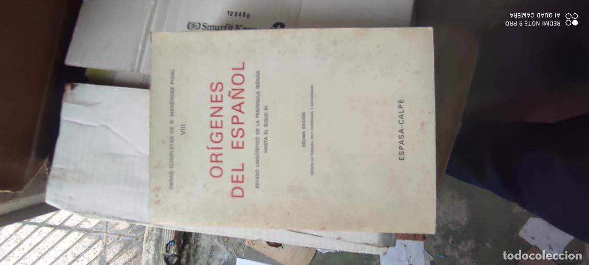 Libros de segunda mano: OR&Iacute;GENES DEL ESPA&Ntilde;OL - OBRAS COMPLETAS DE MENDEZ PIDAL VIII - ESPASA-CALPE 1968 (MAPAS)