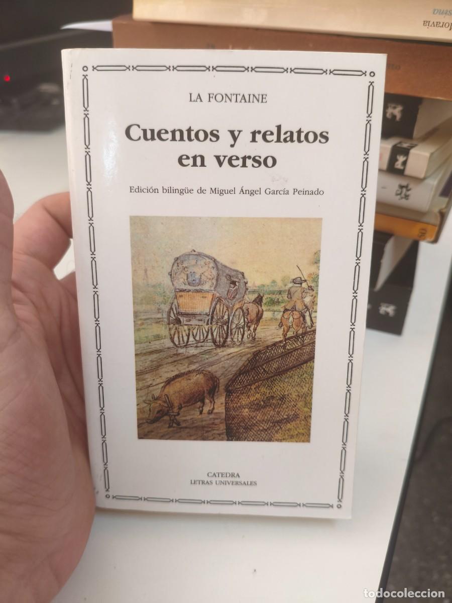 Libros de segunda mano: CUENTOS Y RELATOS EN VERSO - LA FONTAINE - CATEDRA, BILING&Uuml;E.