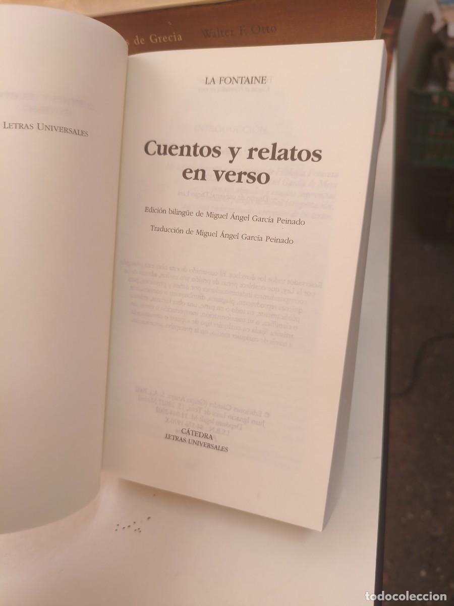 Libros de segunda mano: CUENTOS Y RELATOS EN VERSO - LA FONTAINE - CATEDRA, BILING&Uuml;E. - Foto 3