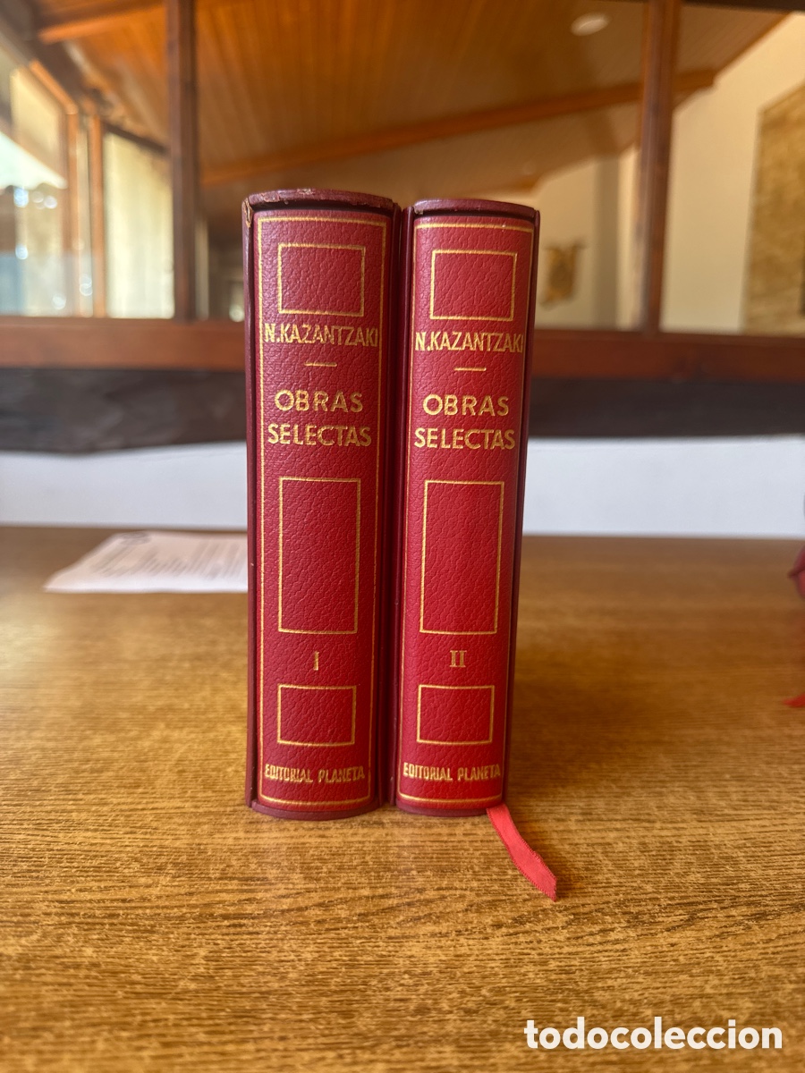 Gebrauchte B&uuml;cher: K. KAZANTZAKI : OBRAS SELECTAS - DOS TOMOS I y II (PLANETA, 1960, 1962) PLENA PIEL CON ESTUCHE