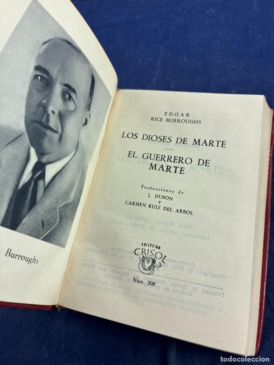 Libros de segunda mano: Los dioses de Marte Edgar Rice Burroughs 1959 Aguilar Buen estado. Crisol n&uacute;mero 208