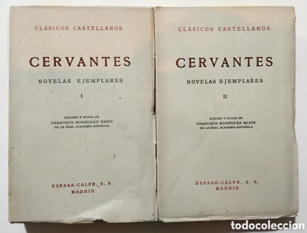 Libros de segunda mano: Miguel de Cervantes Saavedra &ndash; Novelas ejemplares (2 tomos) &ndash; Espasa-Calpe &ndash; 1962