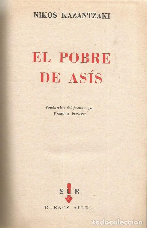 Libros de segunda mano: EL POBRE DE AS&Iacute;S - NIKOS KAZANTZAKI 1959