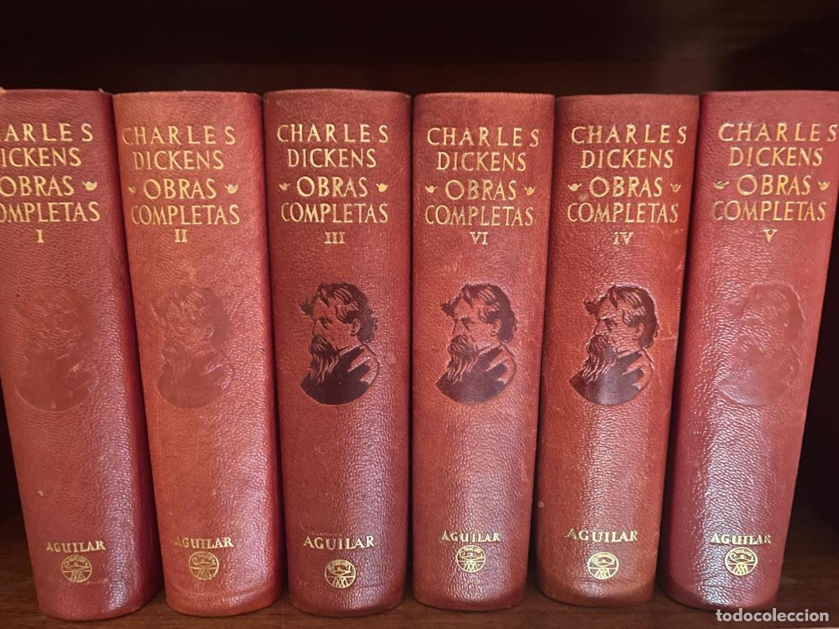 Libros de segunda mano: COLECCI&Oacute;N COMPLETA CHARLES DICKENS - 6 TOMOS AGUILAR - 1951 - OBRAS COMPLETAS - PAPEL BIBLIA
