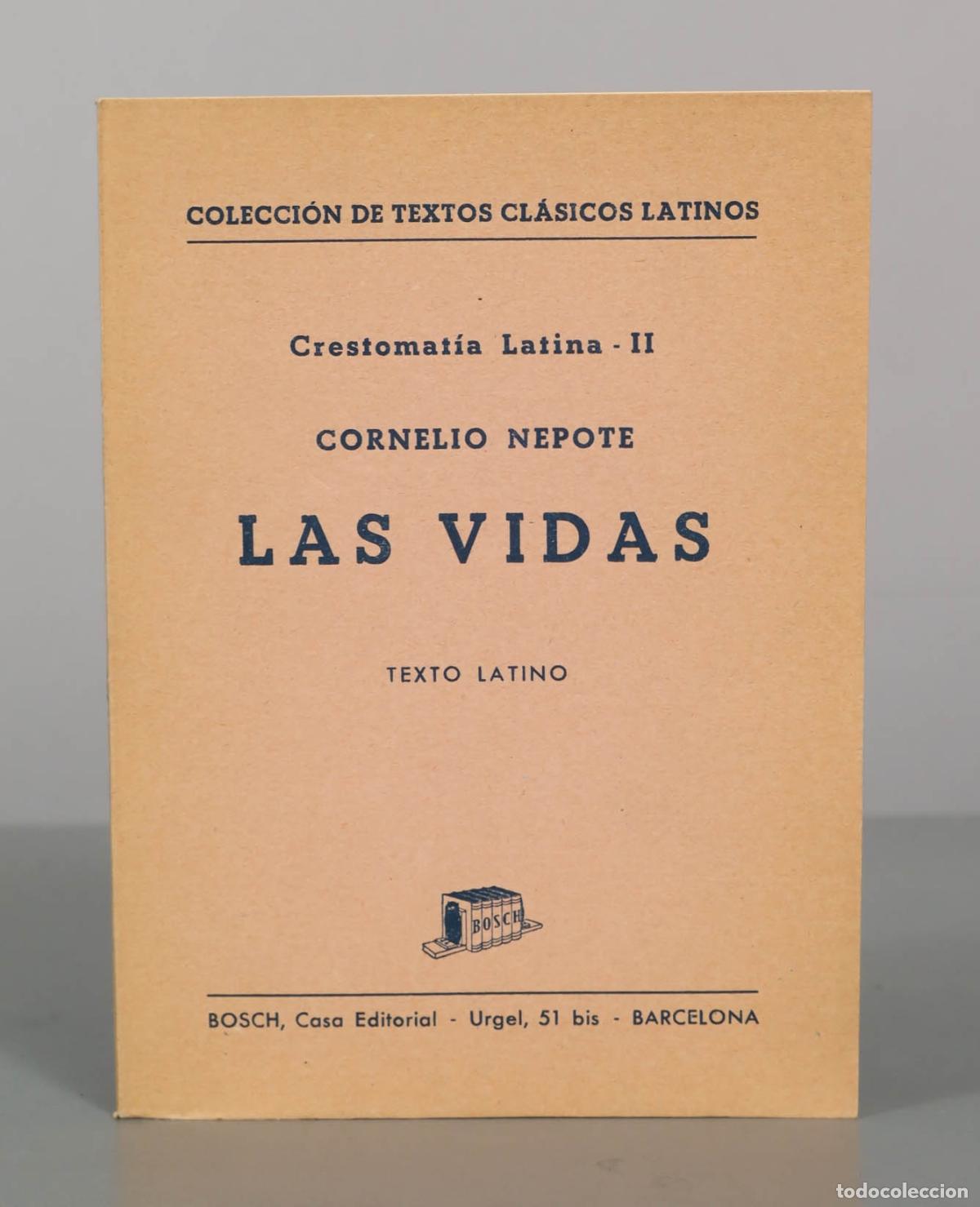 Libros de segunda mano: Las Vidas - Cornelio Nepote - Bosch Casa Editorial - Foto 1