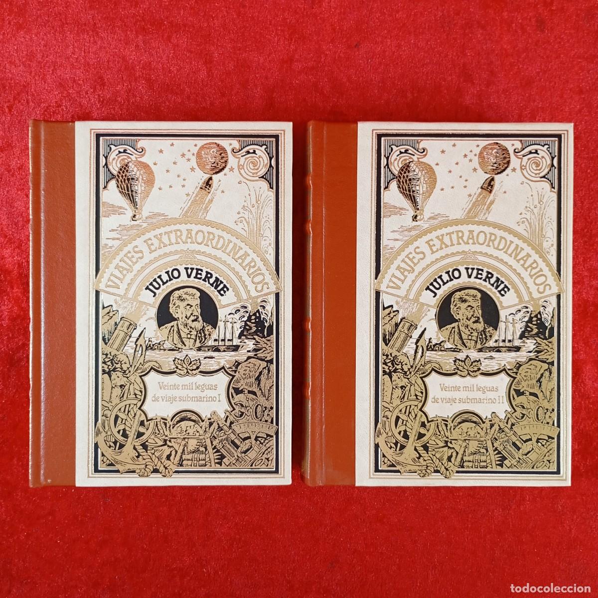Libros de segunda mano: VEINTE MIL LEGUAS DE VIAJE SUBMARINO - JULIO VERNE - LOTE 2 TOMOS: I-II - GRANDES GENIOS, 5-6 / 1579
