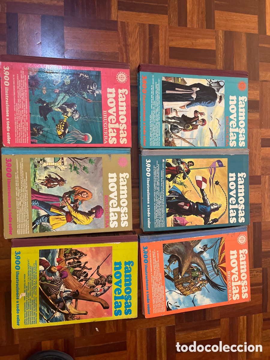 Libros de segunda mano: 6 tomos de Famosas Novelas Bruguera (3900 ilustraciones a todo color)