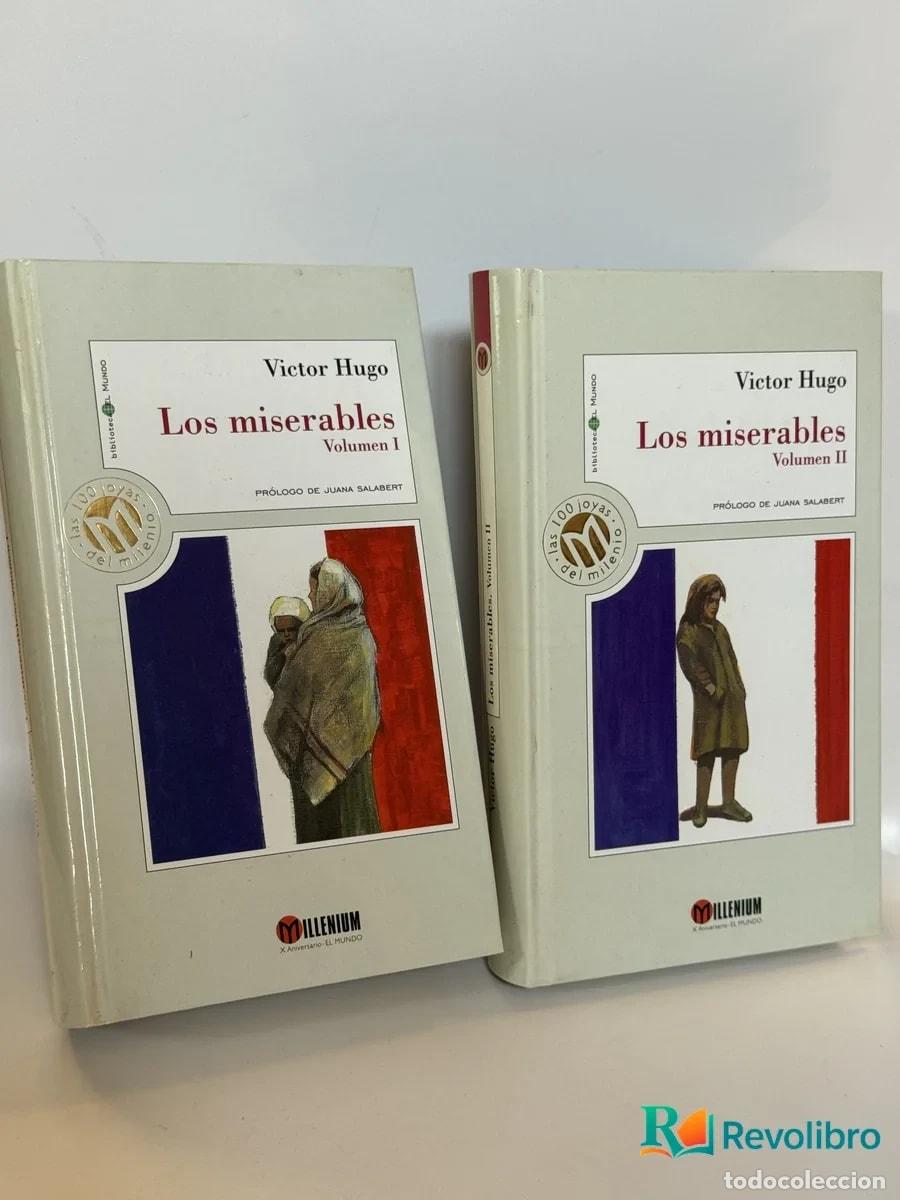 Libros de segunda mano: Lote Los miserables 2 vol&uacute;menes - Victor Hugo