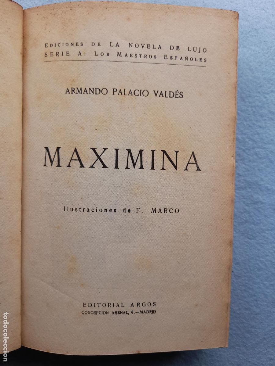 Libros de segunda mano: Maximina. Armando Palacio Vald&eacute;s. - Foto 3