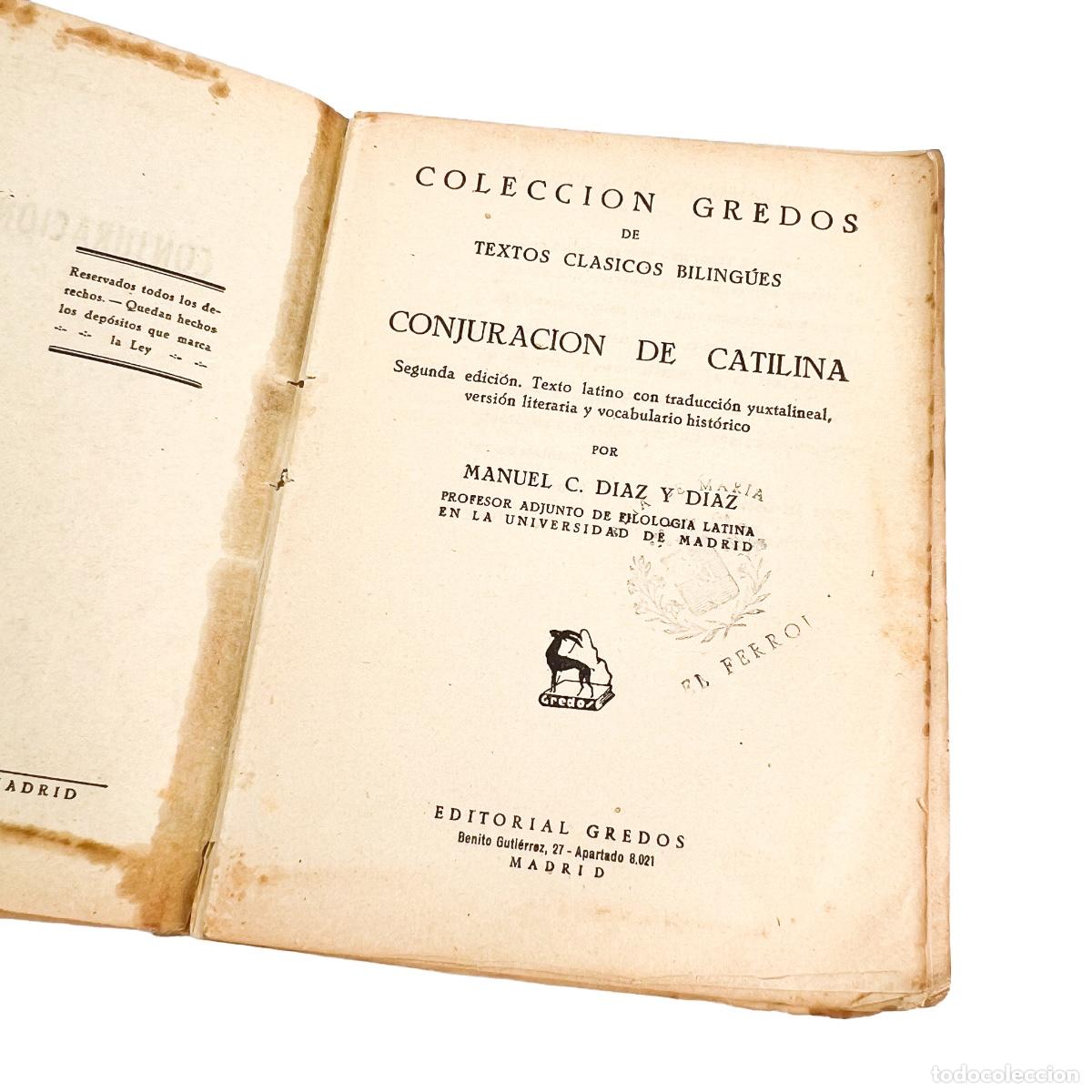 Libros de segunda mano: Conjuraci&oacute;n de Catalina, Salustio - Foto 3