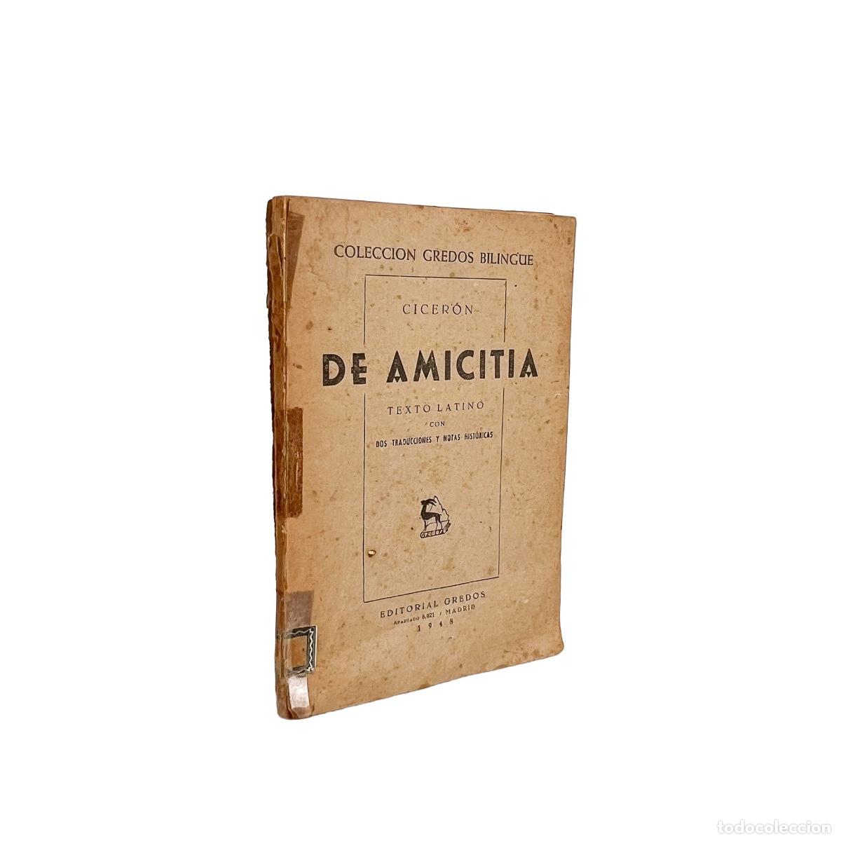 Libros de segunda mano: De Amicitia, Cicer&oacute;n - Foto 1