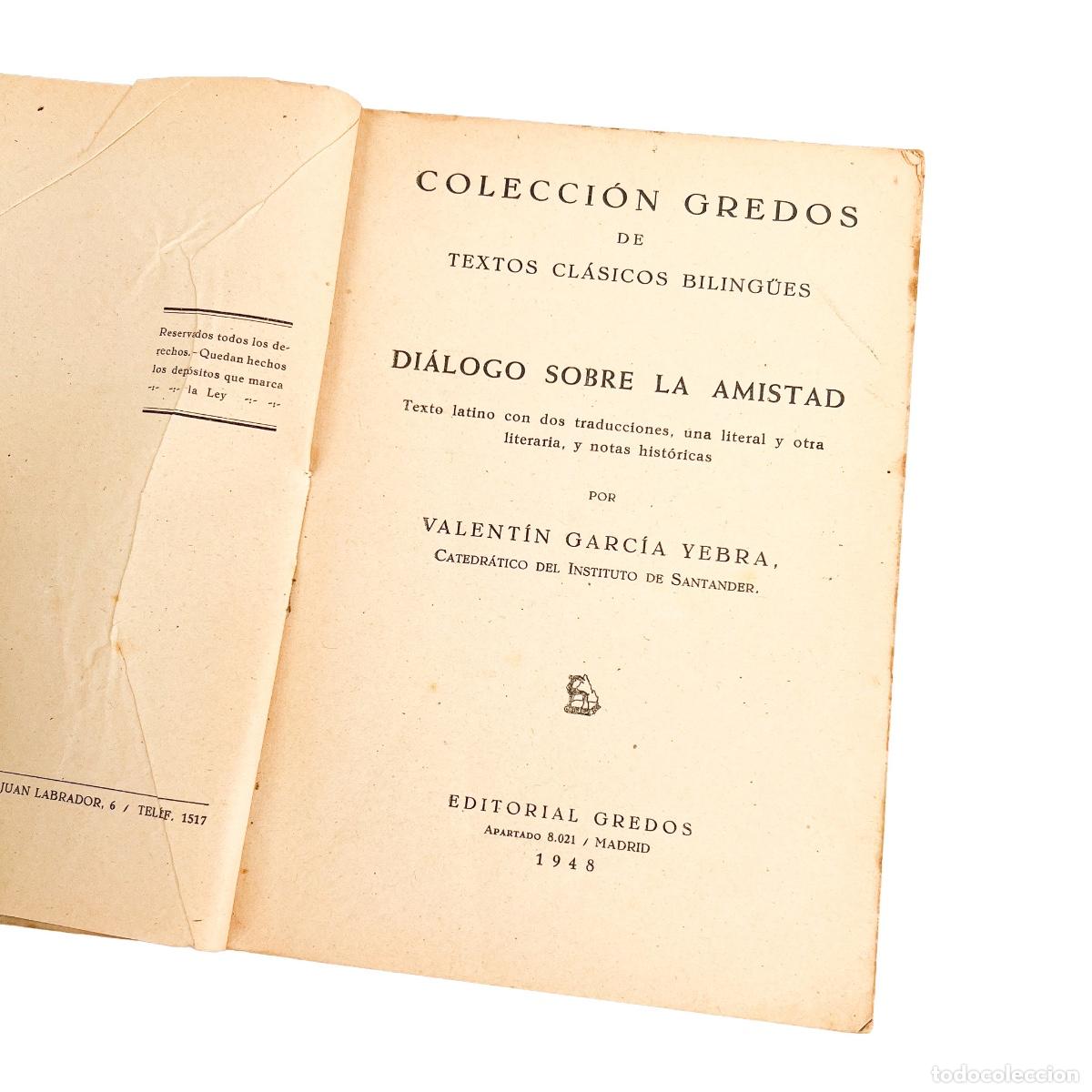 Libros de segunda mano: De Amicitia, Cicer&oacute;n - Foto 4