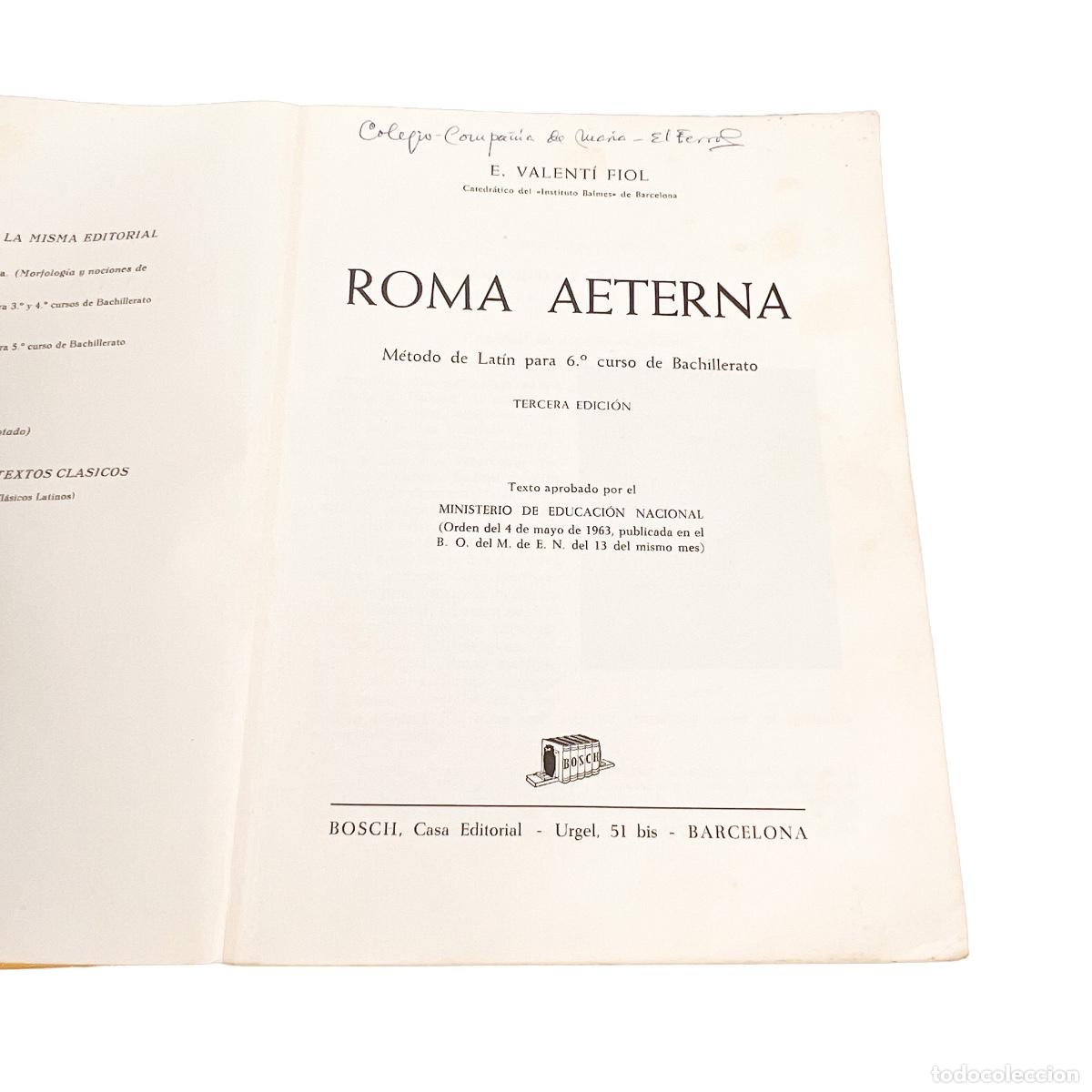 Libros de segunda mano: Roma Aeterna, E. Valent&iacute; Fiol - Foto 3