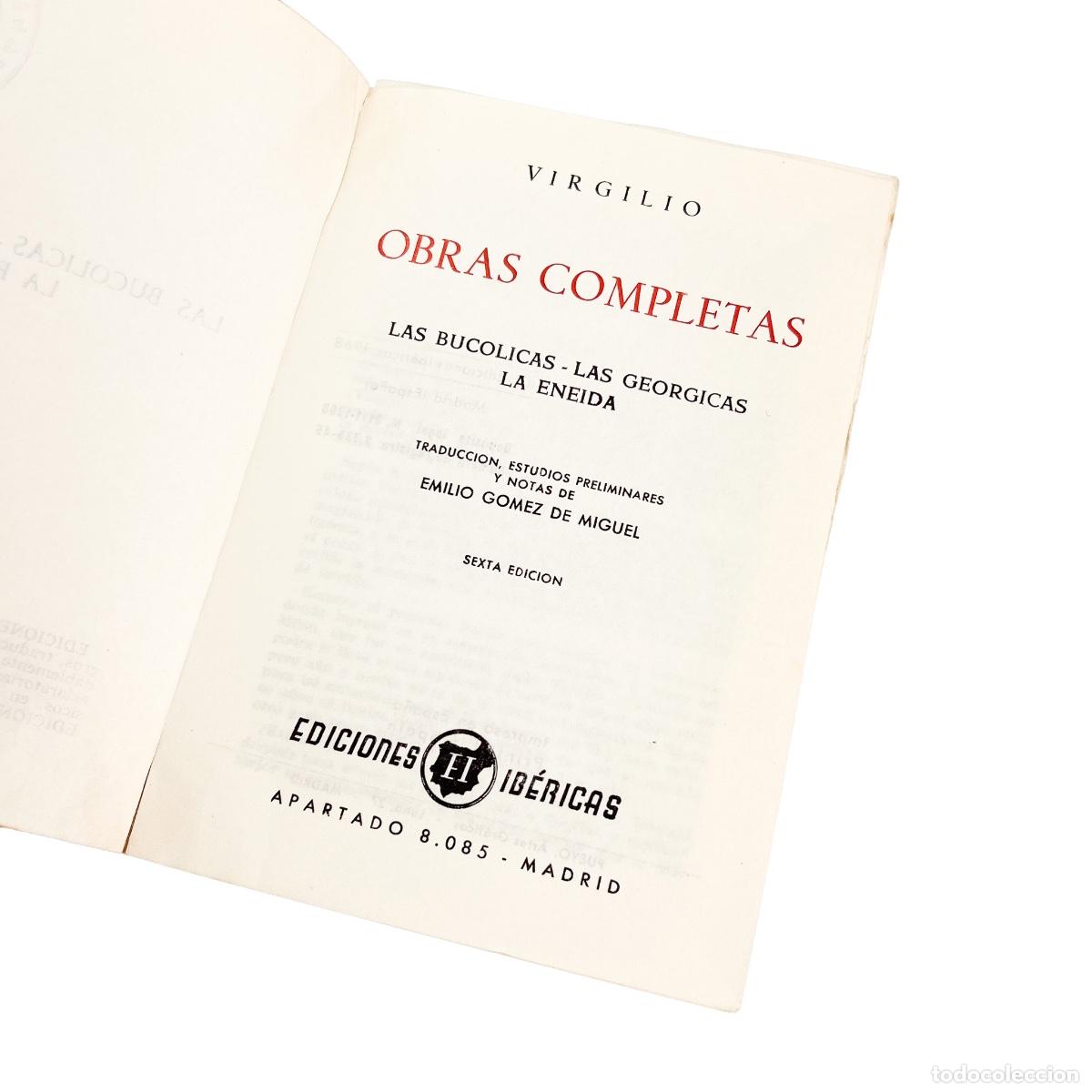 Libros de segunda mano: Obras Completas. Las Buc&oacute;licas, Las Ge&oacute;rgicas, La Eneida, Virgilio - Foto 3
