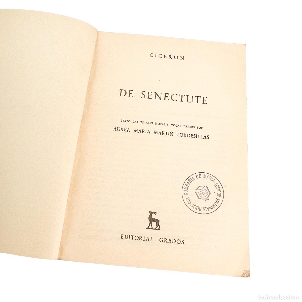Libros de segunda mano: De Senectute, Cicer&oacute;n - Foto 3