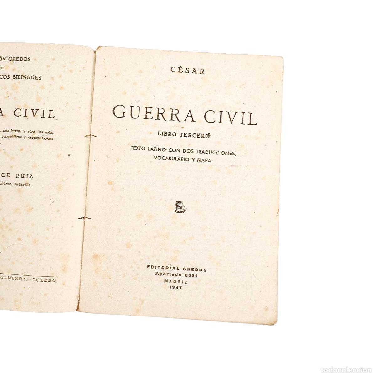 Libros de segunda mano: Guerra Civil Libro III, C&eacute;sar - Foto 3