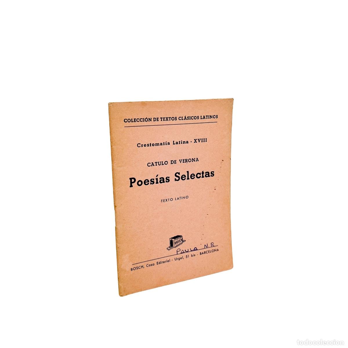 Libros de segunda mano: Poes&iacute;as Selectas, Latin, Catulo de Verona - Foto 1