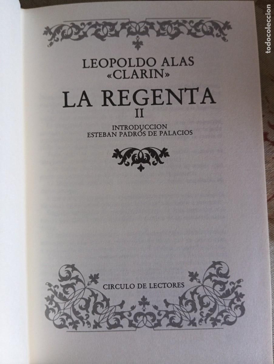 Libros de segunda mano: LA REGENTA.-LEOPOLDO ALAS CLARIN.2 TOMOS. - Foto 5
