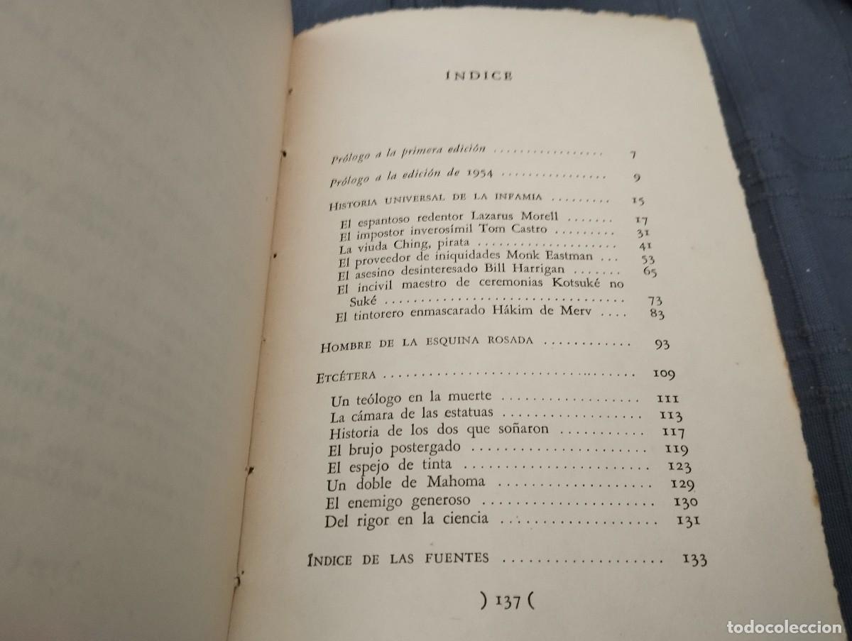 Libros de segunda mano: JORGE LUIS BORGES // HISTORIA UNIVERSAL DE LA INFAMIA // EMECE, 1958 - Foto 3