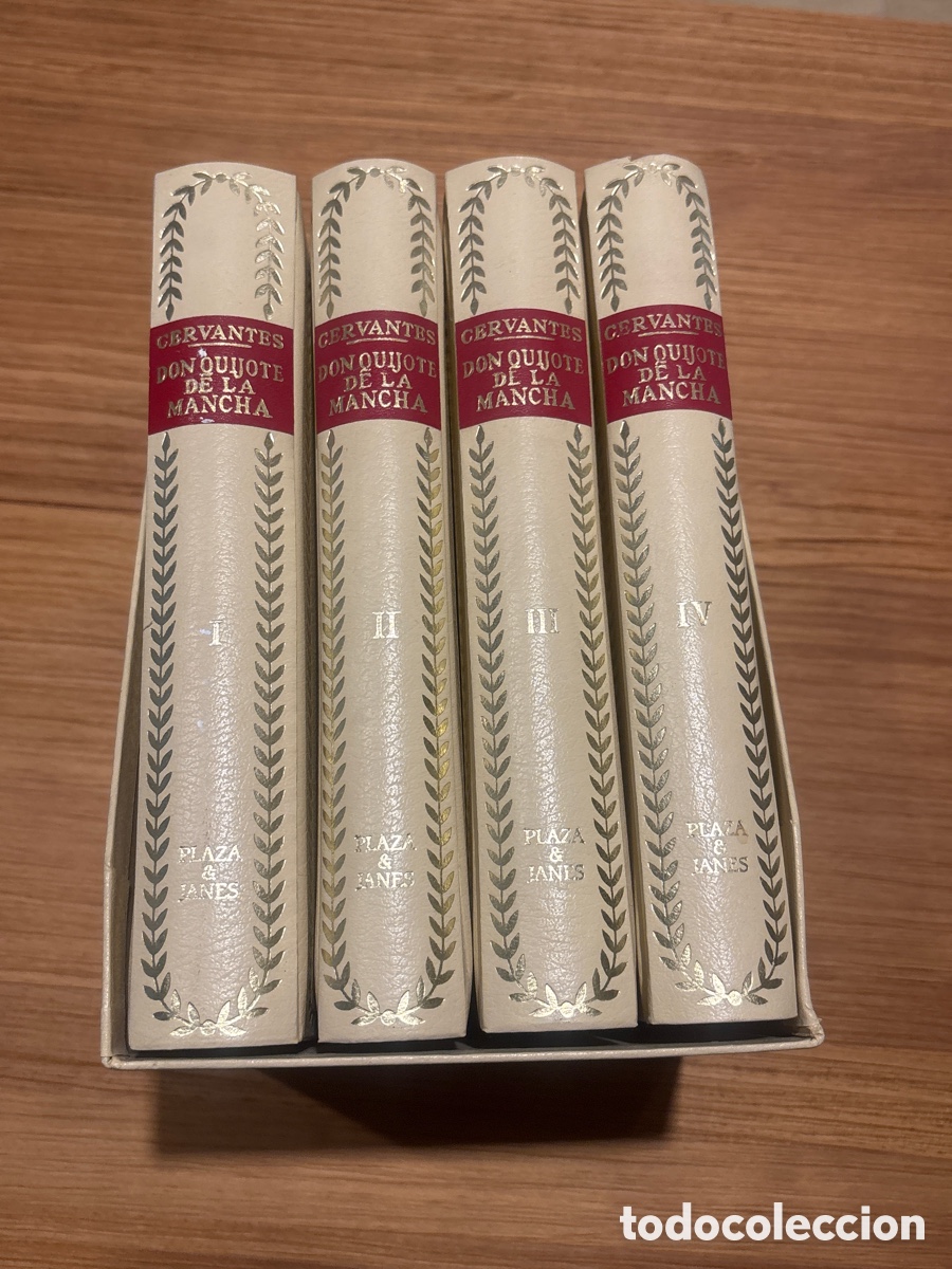 Libros de segunda mano: 4 tomos Cervantes , Don quijote de la mancha plaza y janes