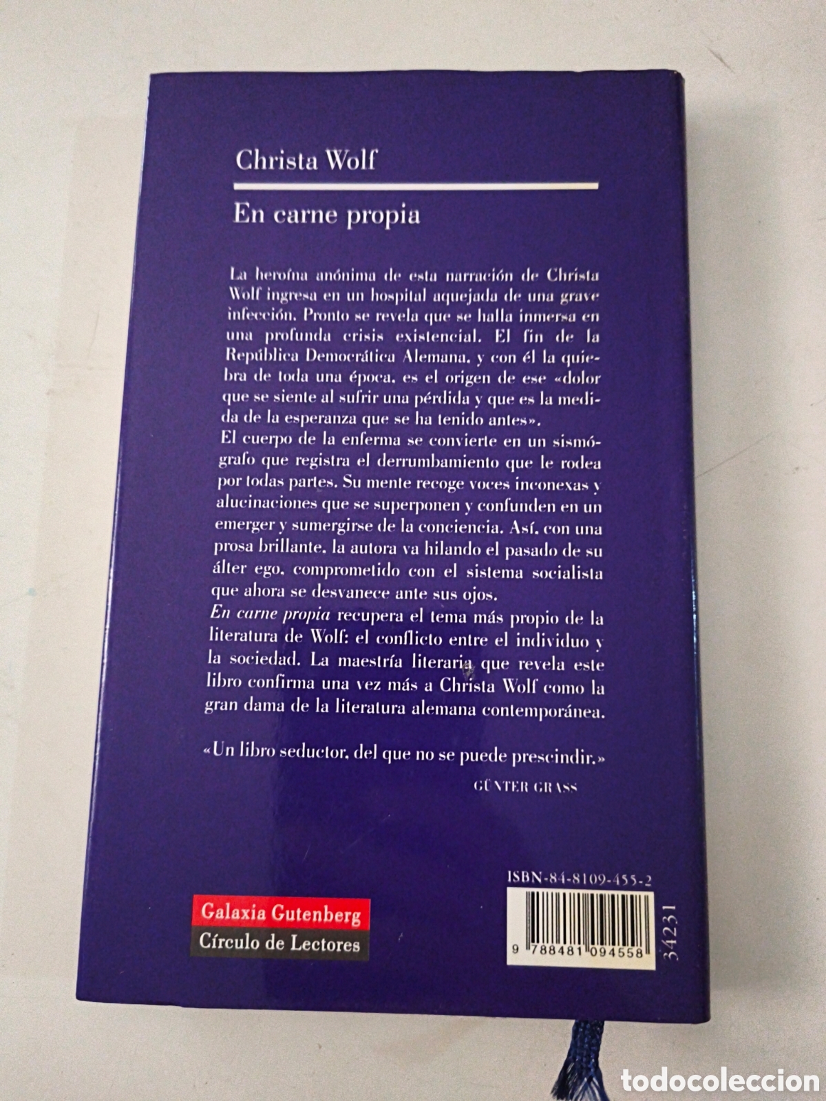 Libros de segunda mano: En carne propia. Christa Wolf. - Foto 2