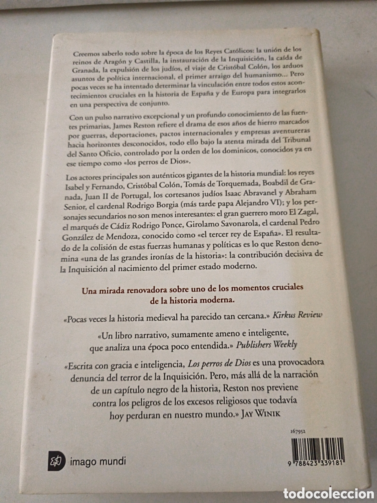Libros de segunda mano: Los perros de Dios. James Reston. - Foto 2