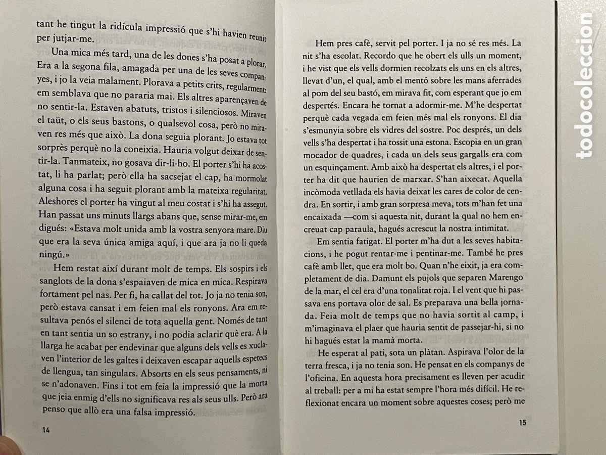 Libros de segunda mano: L&rsquo;estrany. Albert Camus. La Galera. Proa. A&ntilde;o 1997. - Foto 4