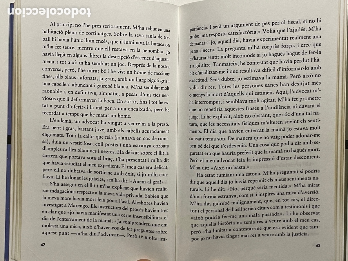 Libros de segunda mano: L&rsquo;estrany. Albert Camus. La Galera. Proa. A&ntilde;o 1997. - Foto 6