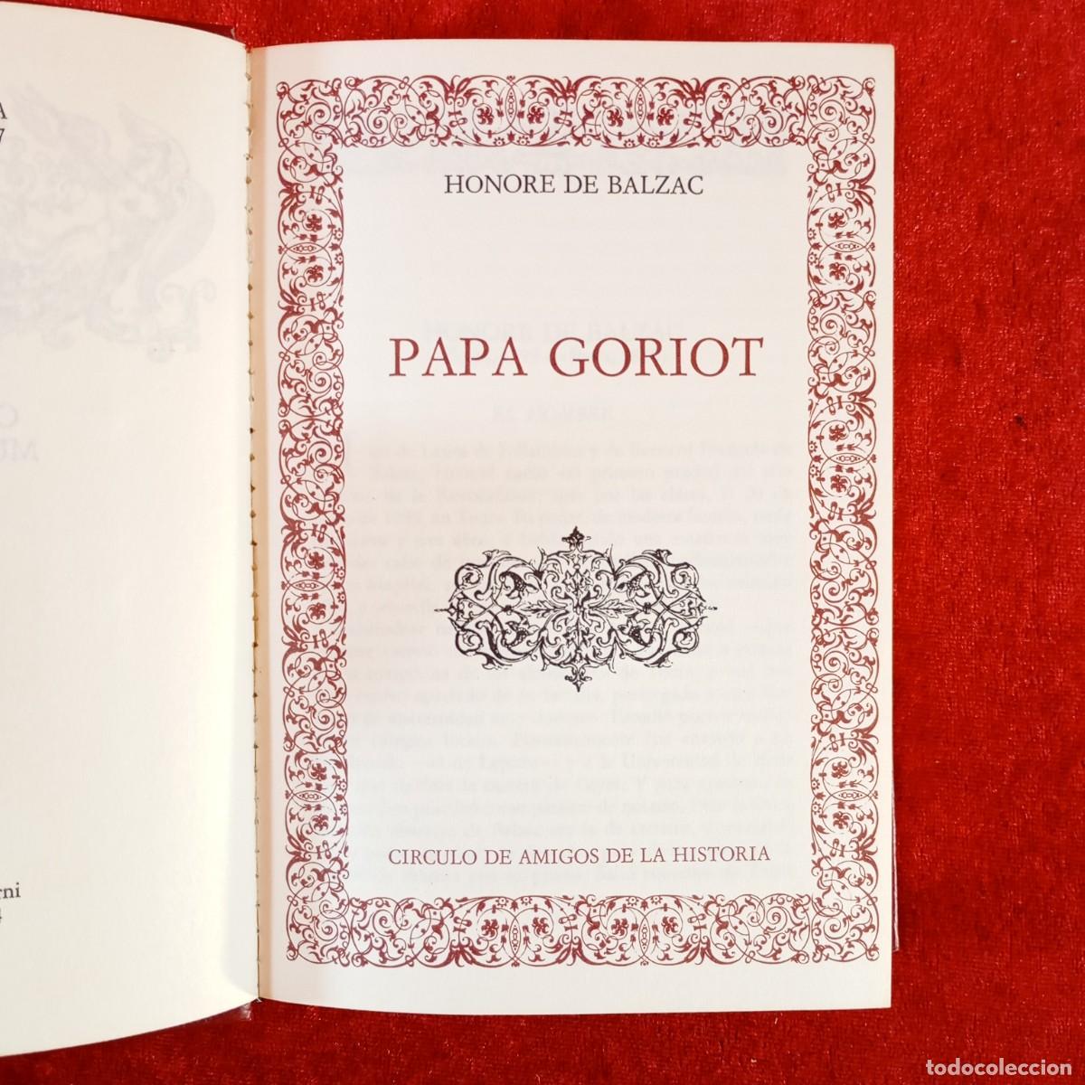 Libros de segunda mano: PAPA GORIOT - HONORE DE BALZAC - CIRCULO DE AMIGOS DE LA HISTORIA - 1974 / 219