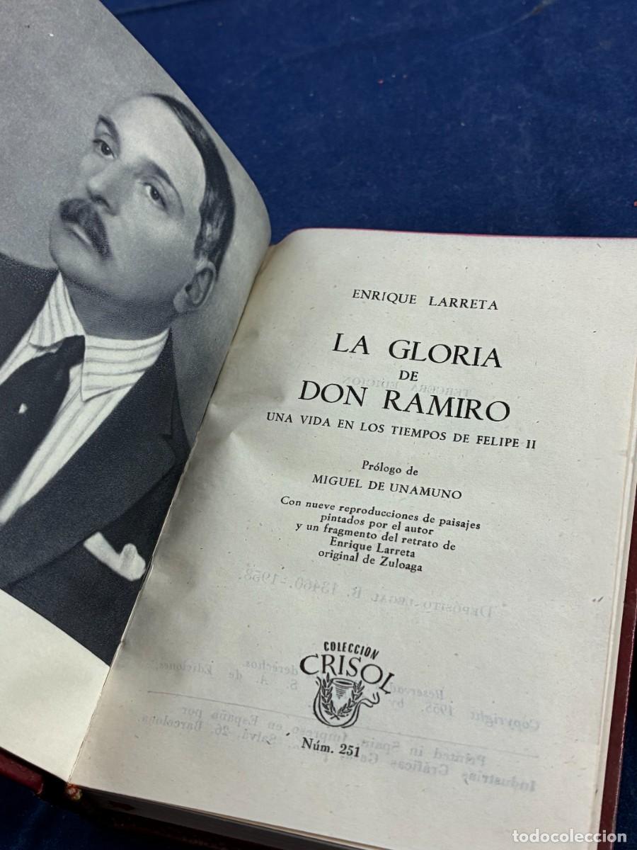 Libros de segunda mano: La Gloria de Don Ramiro Enrique Larreta 1958 Aguilar Crisol n&ordm;251 3&ordf; edici&oacute;n Piel Buen Estado