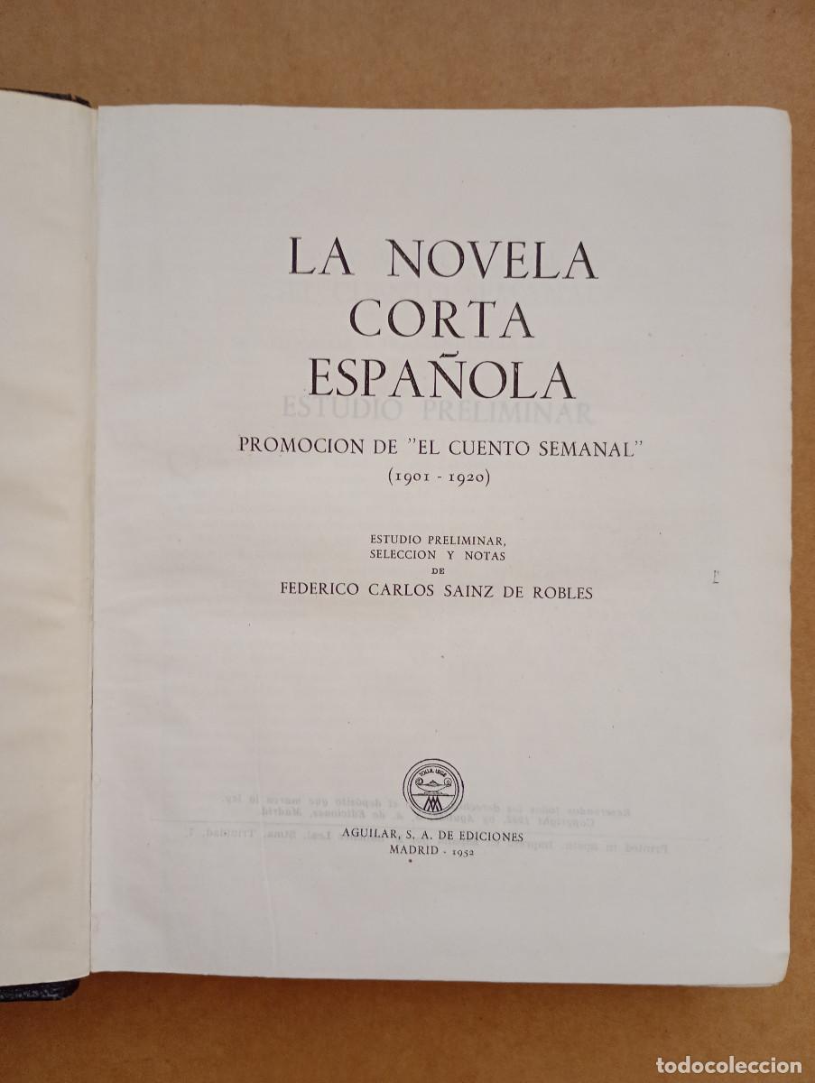 Libros de segunda mano: LA NOVELA CORTA ESPA&Ntilde;OLA. AGUILAR, 1952 - Foto 4