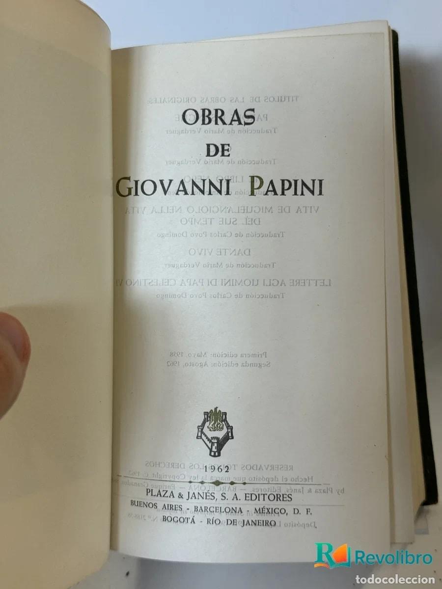 Libros de segunda mano: Obras - Giovanni Papini