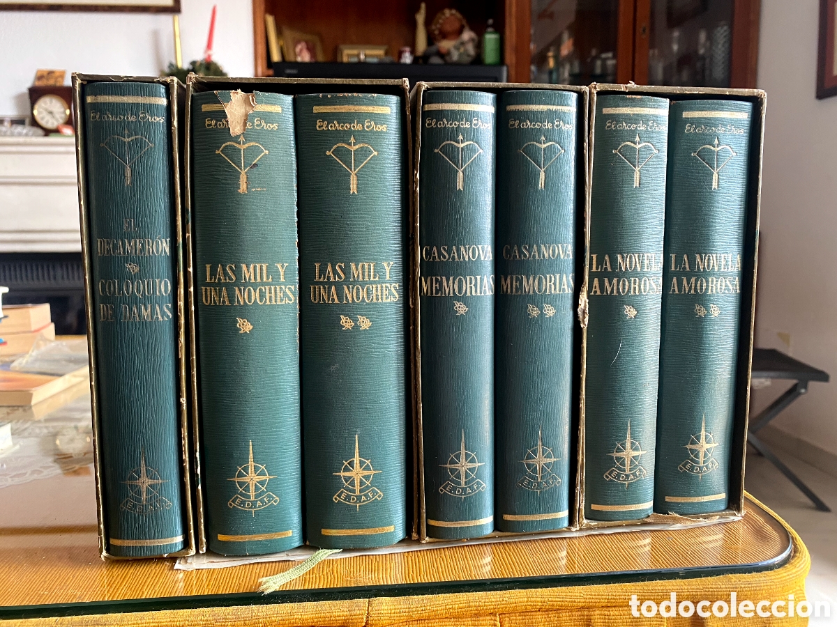 Libros de segunda mano: 7 TOMOS COLECCI&Oacute;N EDAF EL ARCO DE EROS - MEMORIAS DE CASANOVA - MIL Y UNA NOCHES - DECAMERON...