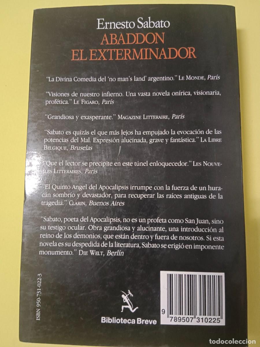 Libros de segunda mano: ABADDON EL EXTERMINADOR ERNESTO S&Aacute;BATO - Foto 4