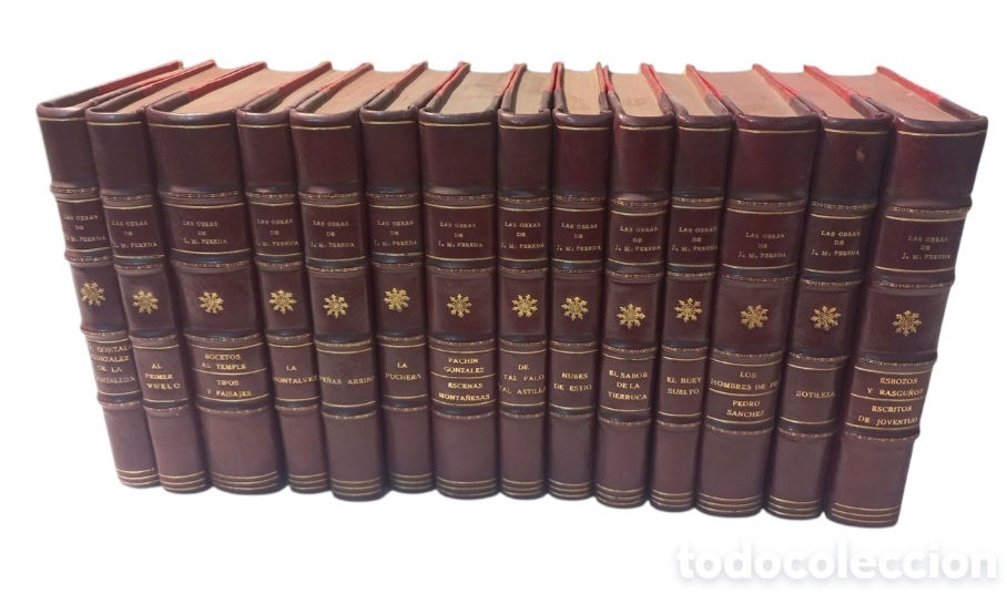 Libros de segunda mano: JOSE MARIA PEREDA OBRAS COMPLETAS EDITORIAL AGUILAR 1943. 14 TOMOS