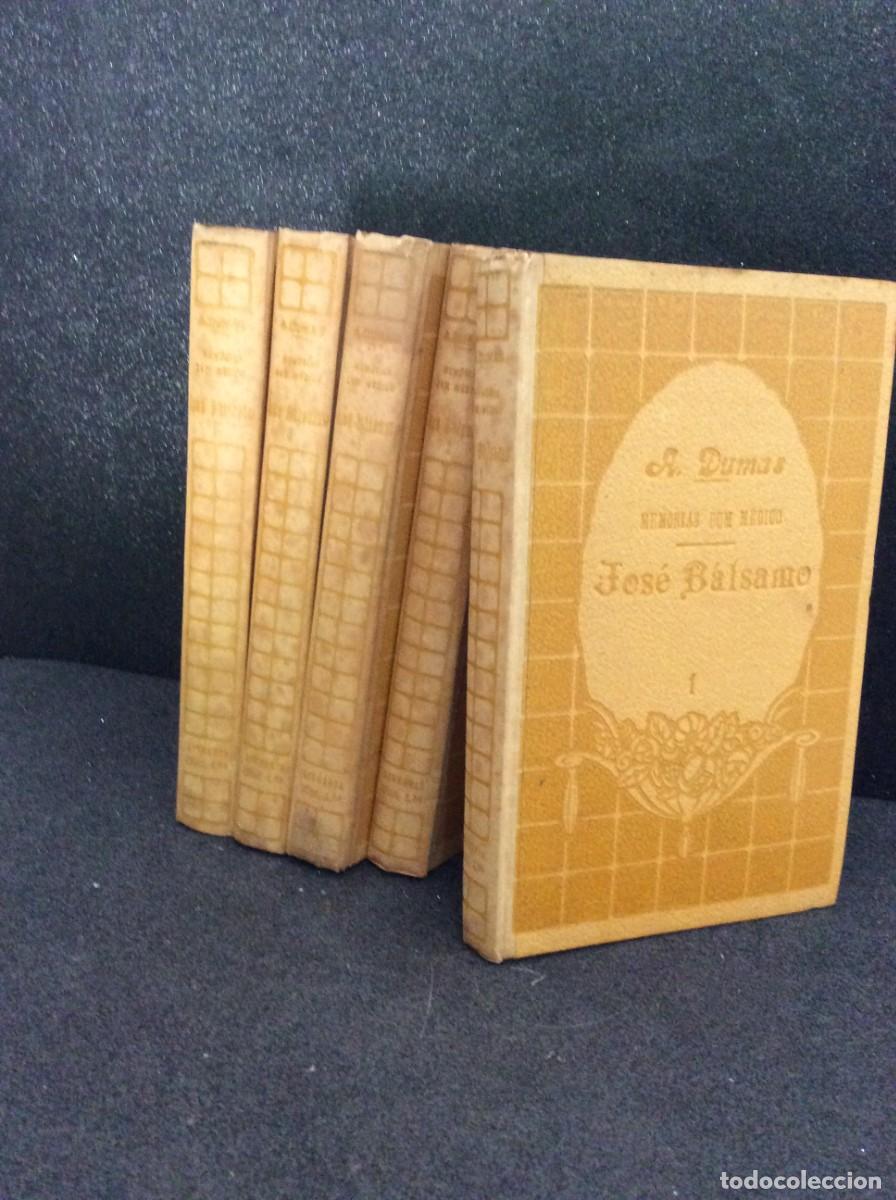Libros de segunda mano: Alexandre Dumas - Mem&oacute;rias dum m&eacute;dico Jos&eacute; B&aacute;lsamo, 1945 - 5 volumes - Obra completa