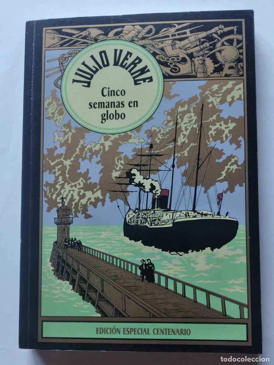 Libros de segunda mano: Cinco semanas en globo -Julio Verne &ndash; Edici&oacute;n Especial Centenario (RBA, 2004)