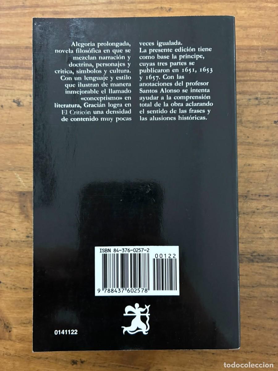 Libros de segunda mano: El Critic&oacute;n (Baltasar Graci&aacute;n) - Foto 2