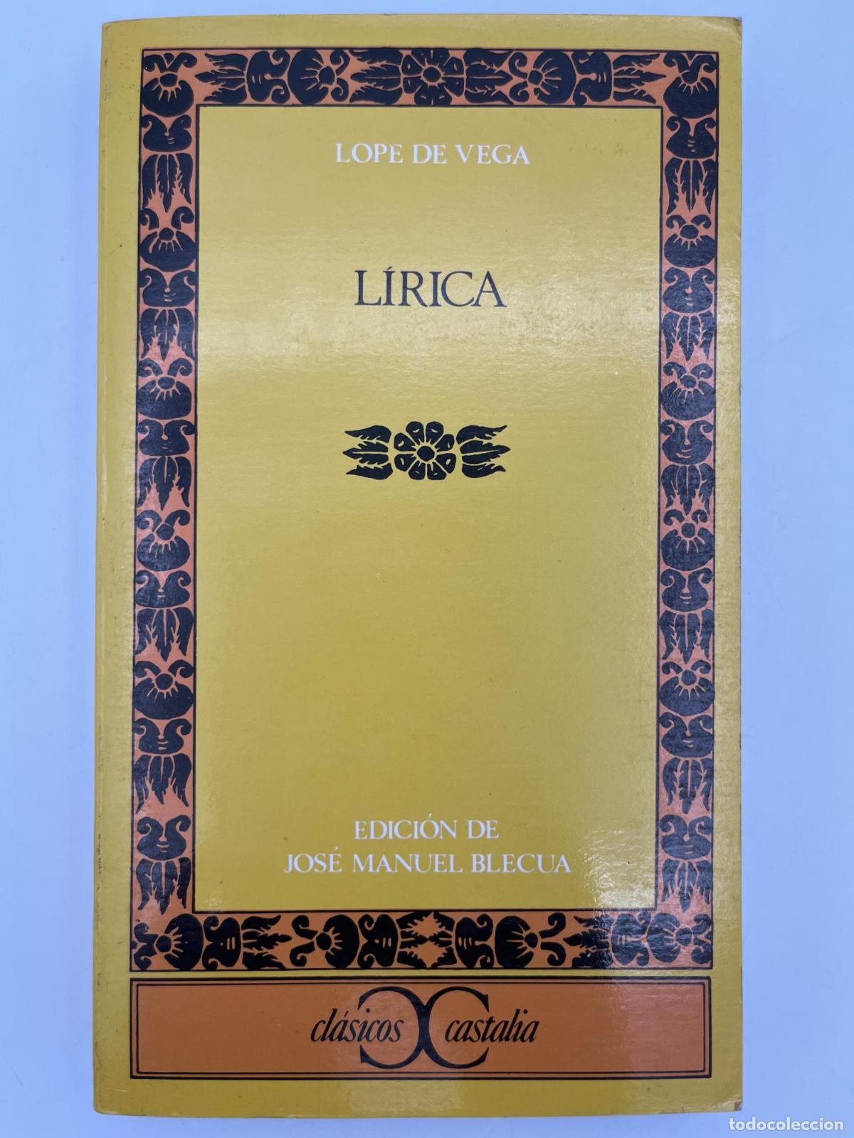 Libros de segunda mano: L&iacute;rica - Lope De Vega