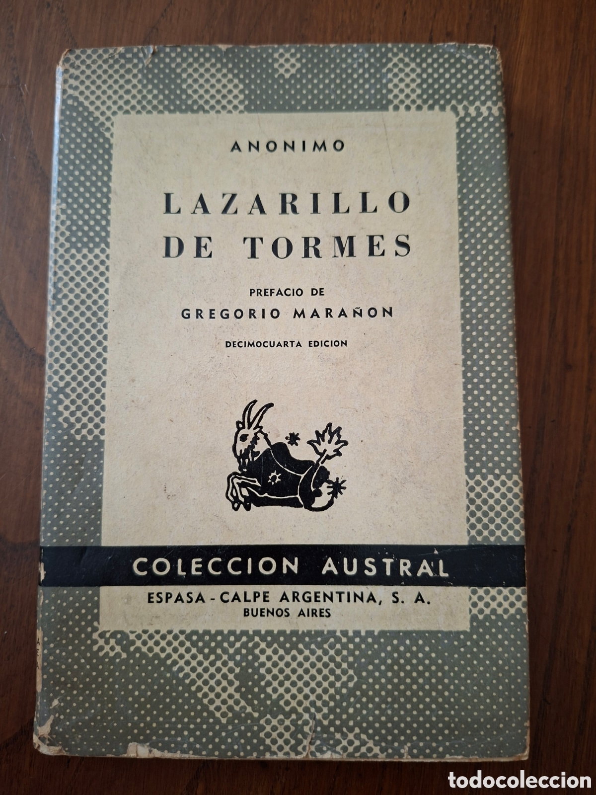 Libros de segunda mano: Lazarillo de Tormes por autor an&oacute;nimo de Espasa Calpe en Buenos Aires 1965 14&ordf; Edici&oacute;n