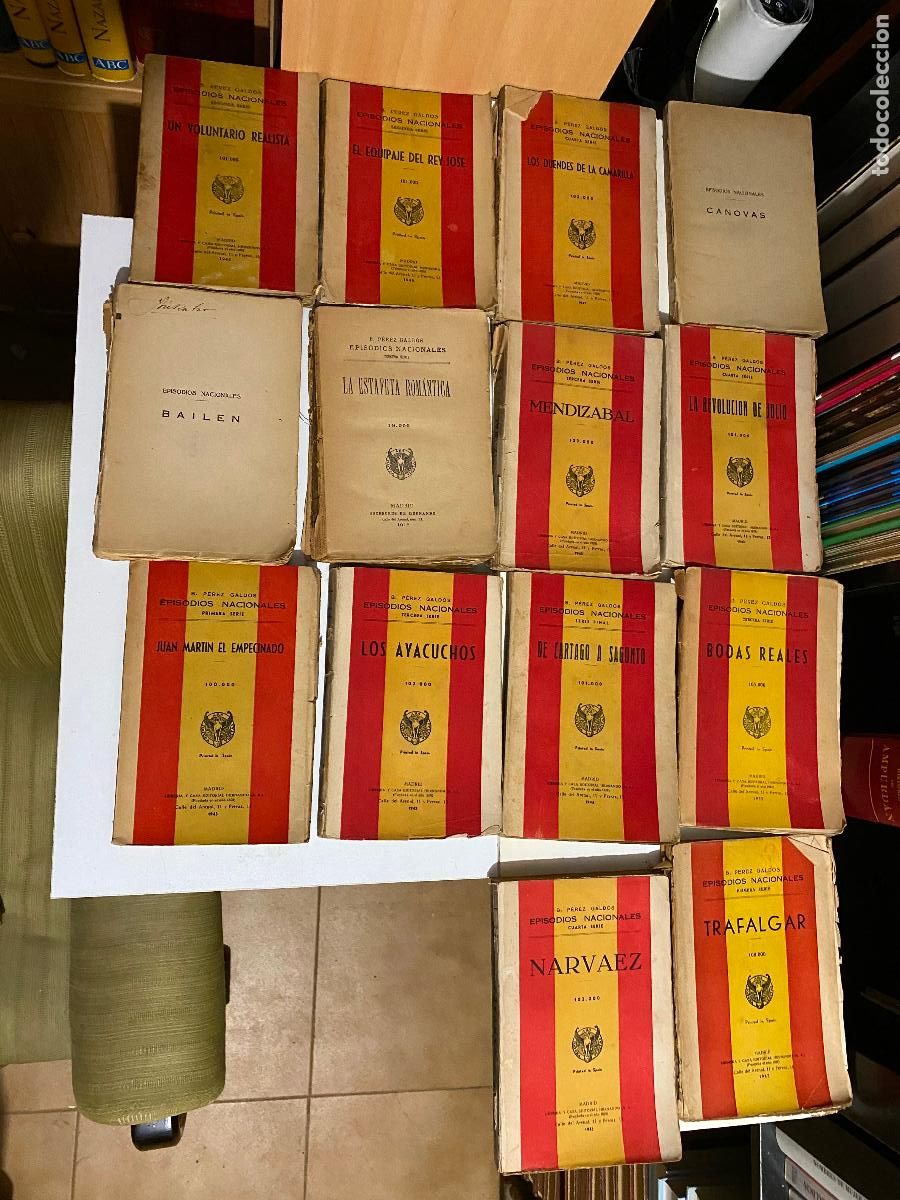 Libros de segunda mano: BENITO PEREZ GALDOS, EPISODIOS NACIONALES, 38 EJEMPLARES