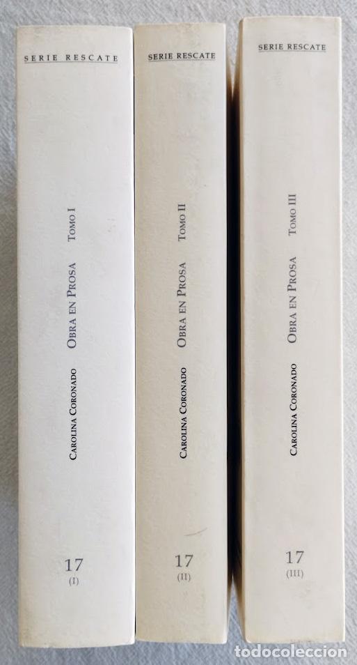 Libros de segunda mano: Obra en prosa (3 vols.). - CORONADO, Carolina.- - Foto 3